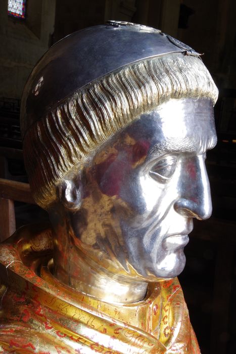 buste-reliquaire : saint Étienne de Muret, détail