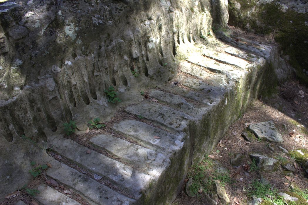 parc, détail d’une carrière de pierre
