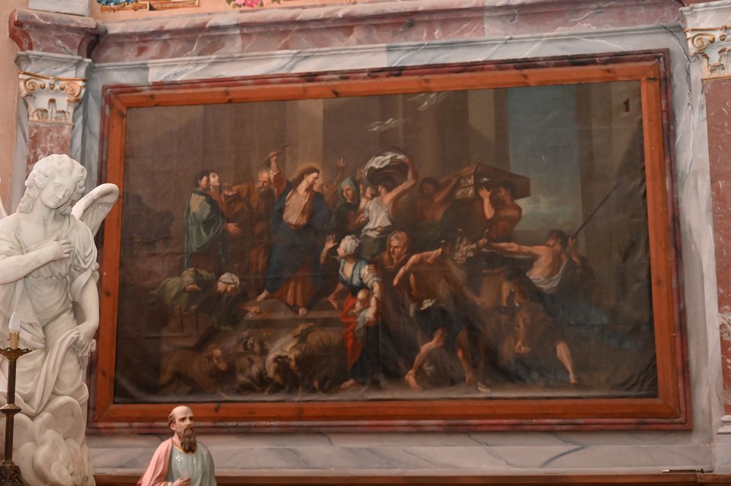 tableau : Jésus chassant les vendeurs du temple