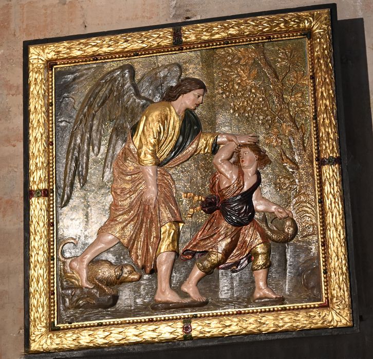 bas-relief : Voyage de Tobie et de l'archange Raphaël