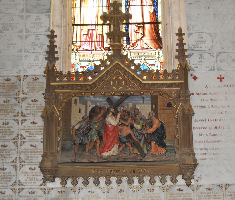 haut-relief (chemin de croix), détail de la station n°2