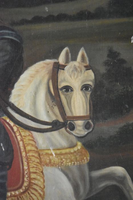 tableau : Saint Georges terrassant le dragon, détail