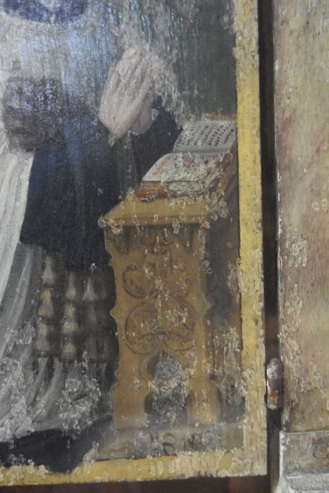 triptyque d’Hubert de Prie : Crucifixion (la), détail