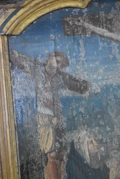triptyque d’Hubert de Prie : Crucifixion (la), détail