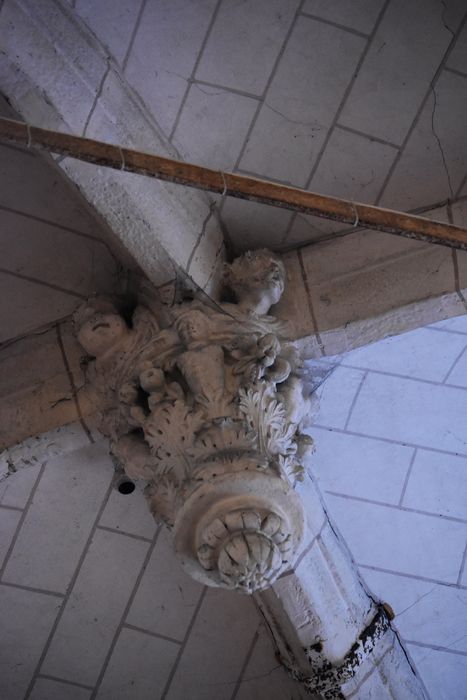 collatéral sud, détail d’une clef de voûte