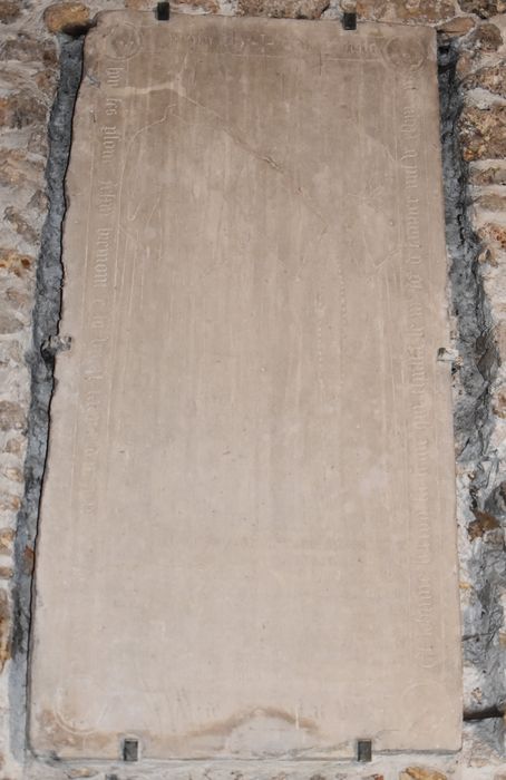 dalle funéraire de Jean Brémont, laboureur et de Jeanne Breton, sa femme