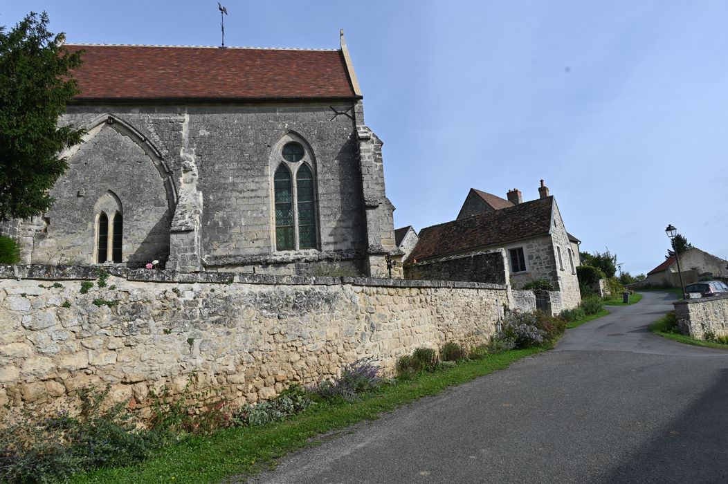 façade latérale sud, vue partielle