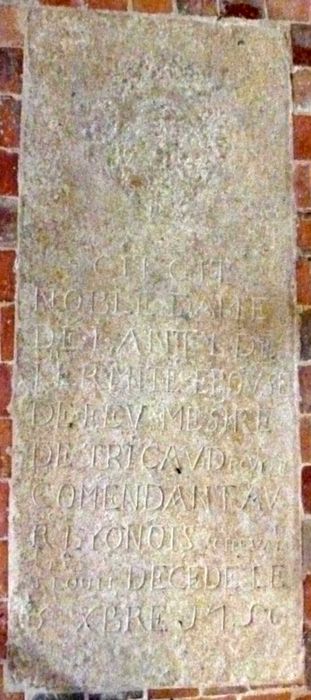 dalle funéraire n°2 de Dame de Lanty