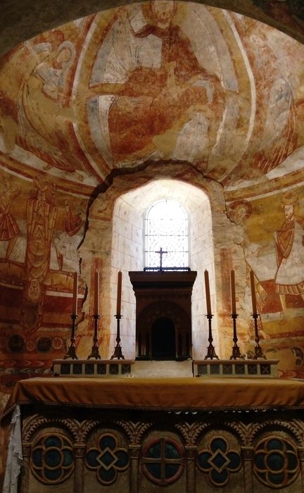 abside du choeur, peintures monumentales : Christ bénissant
