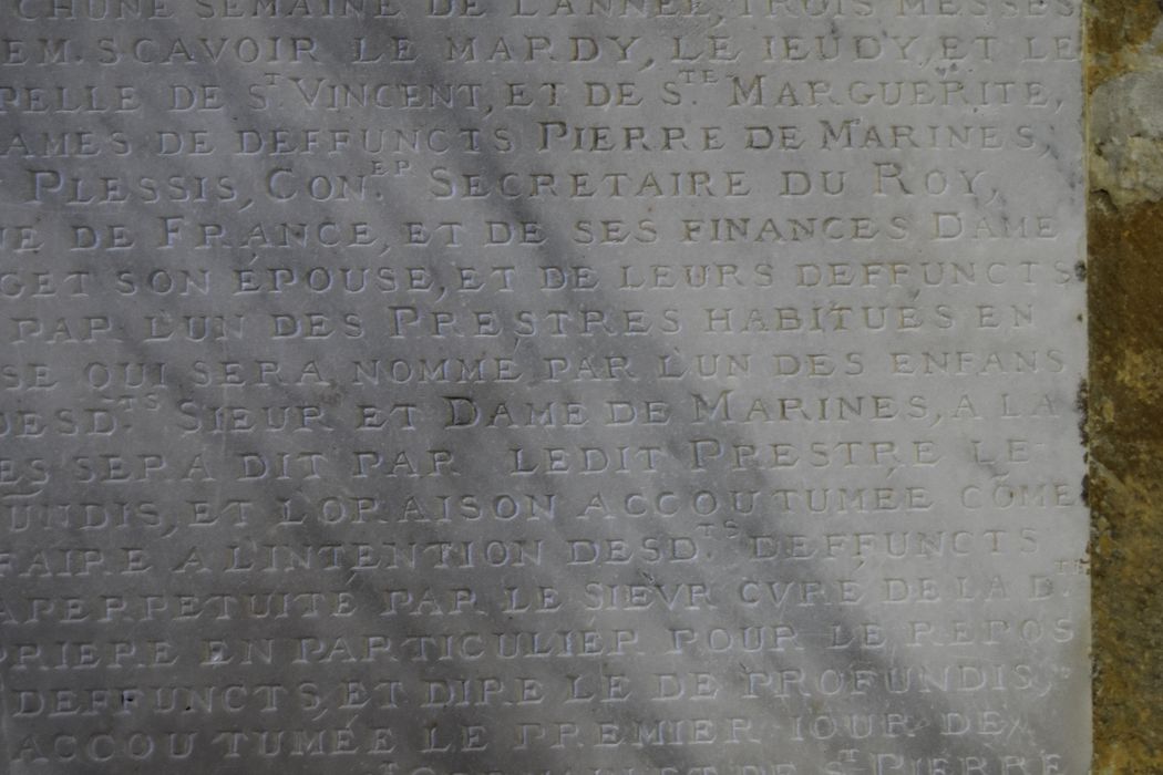 plaque de fondation, détail