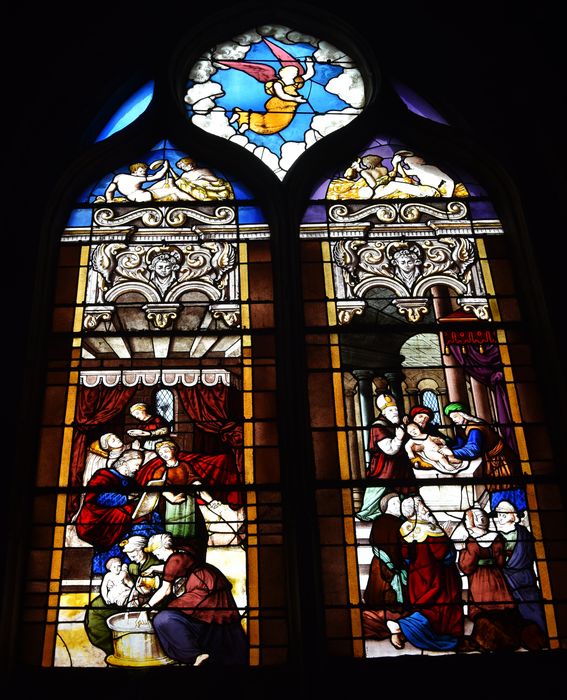 verrière : Naissance de saint Jean-Baptiste, Circoncision