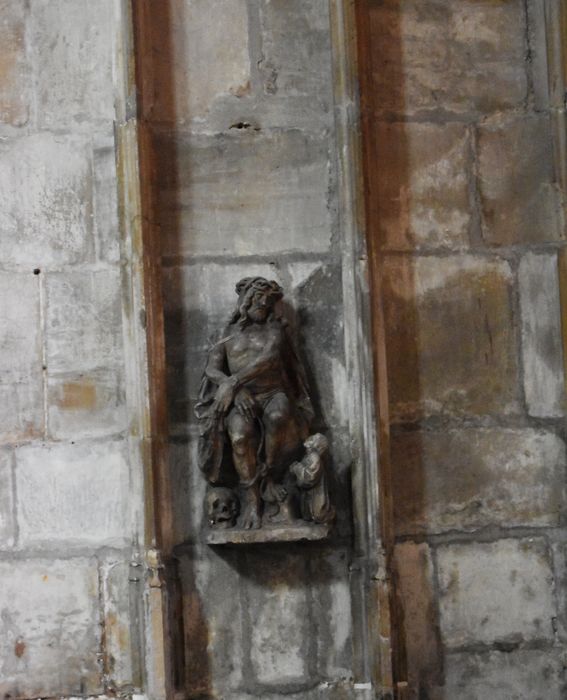 groupe sculpté : Christ aux liens et au donateur
