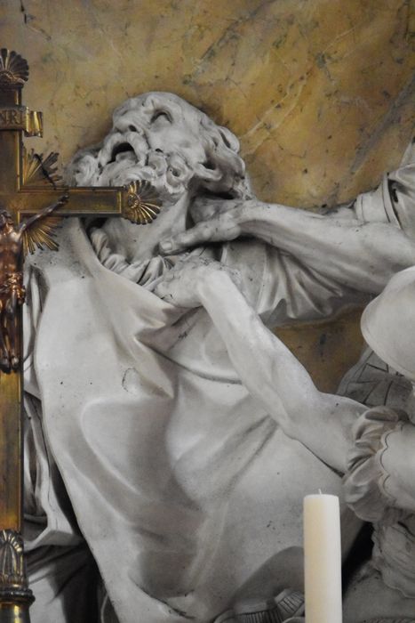 groupe sculpté : Martyre de saint Savinien, détail