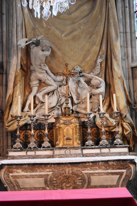 groupe sculpté : Martyre de saint Savinien