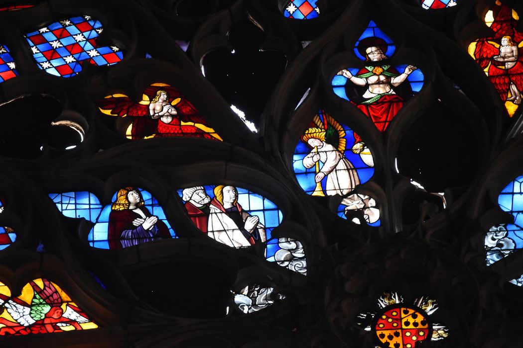 verrière et rose du transept sud : Jugement dernier, détail