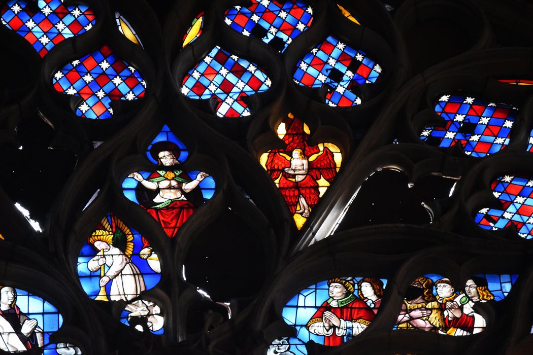 verrière et rose du transept sud : Jugement dernier, détail