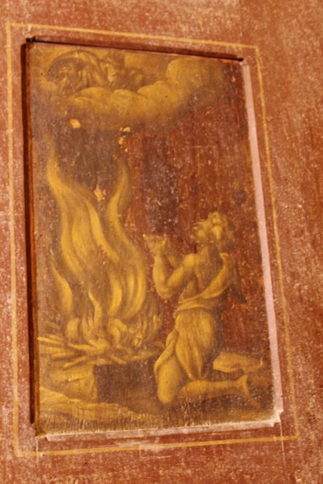 lambris de revêtement, tableaux : Scènes de l’Ancien Testament, détail