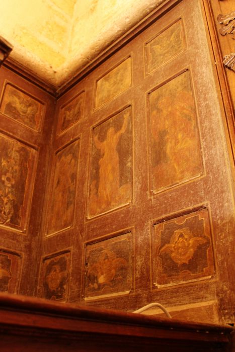 lambris de revêtement, tableaux : Scènes de l’Ancien Testament, vue partielle