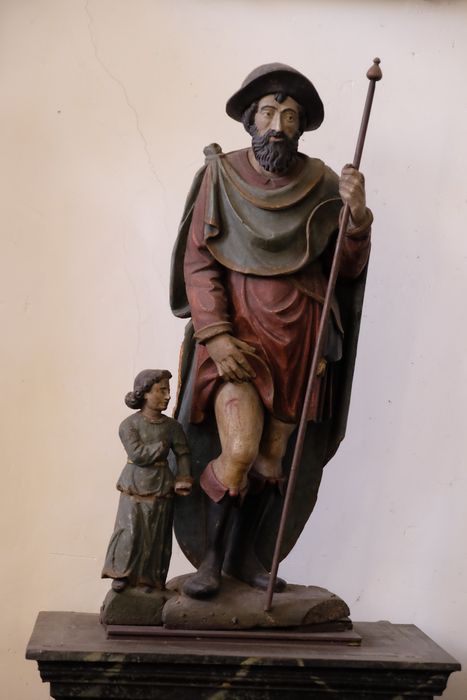 groupe sculpté : Saint Roch