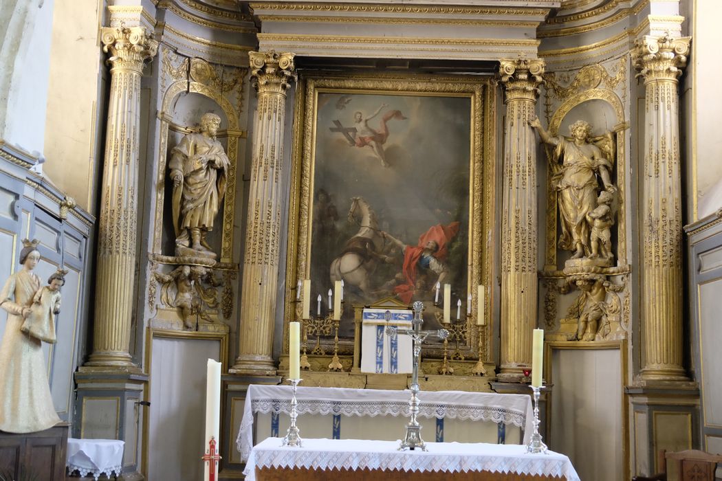 maître-autel, retable, tableau : Conversation de saint Paul
