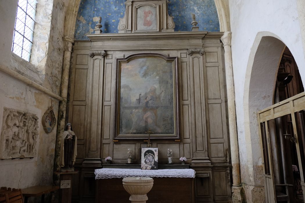 autel latéral nord, retable, tableau : Saint Roch