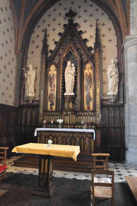autel, retable de la chapelle de la Vierge