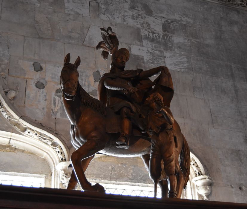 groupe sculpté : Charité de saint Martin (la)
