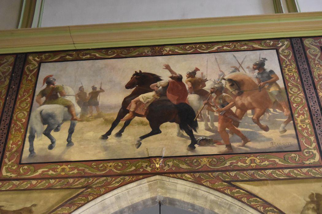 choeur, tableau (toile marouflée) : Saint Paul sur le chemin de Damas