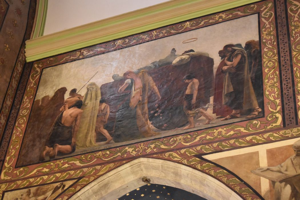 choeur, tableau (toile marouflée) : Funérailles de saint Étienne