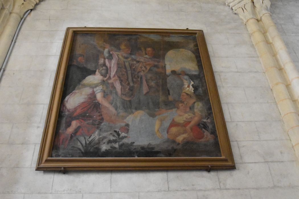 tableau : Saint évêque guérissant