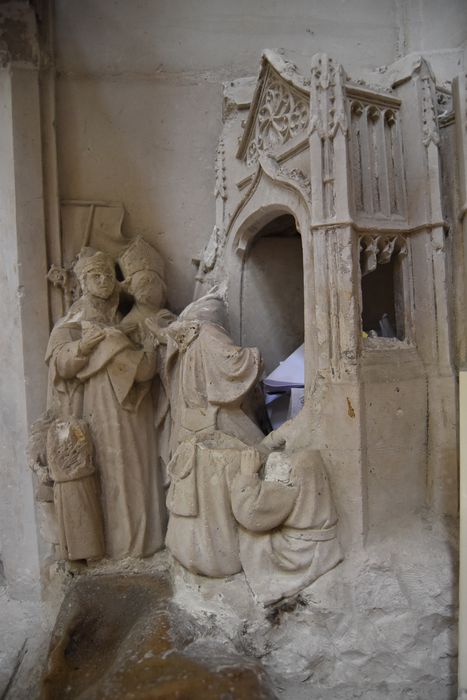 retable (édicule) : Pas de l’Ange, détail
