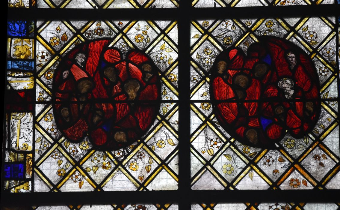 verrière sud de la chapelle des fonts baptismaux (baie 28), détail