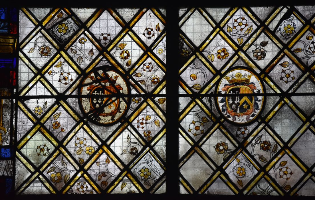 verrière sud de la chapelle des fonts baptismaux (baie 28), détail