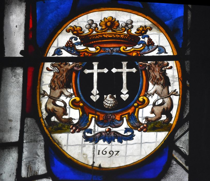 verrière sud de la chapelle des fonts baptismaux (baie 30), détail