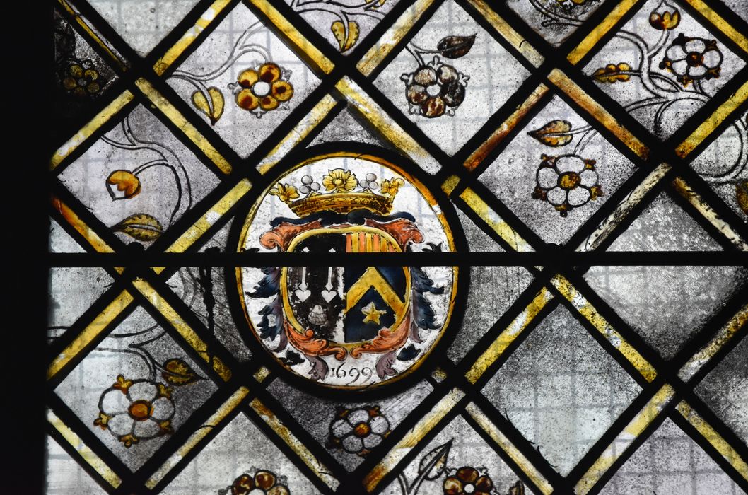 verrière sud de la chapelle des fonts baptismaux (baie 28), détail