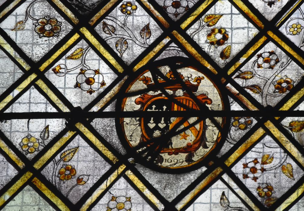 verrière sud de la chapelle des fonts baptismaux (baie 28), détail