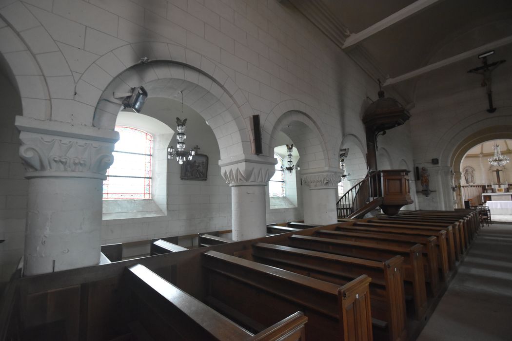 nef, grandes arcades nord