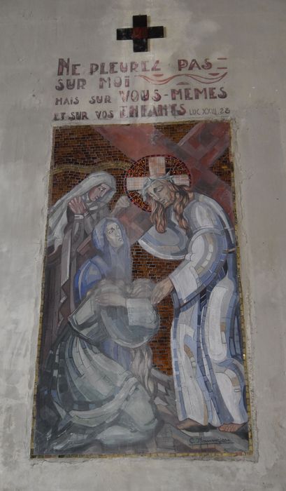 mosaïque (chemin de croix), détail d’une station
