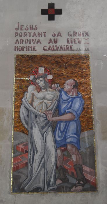 mosaïque (chemin de croix), détail d’une station