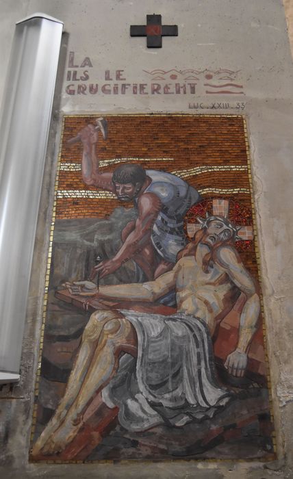 mosaïque (chemin de croix), détail d’une station