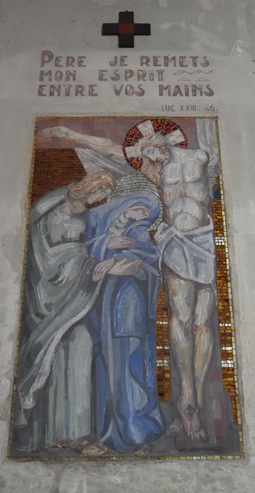 mosaïque (chemin de croix), détail d’une station