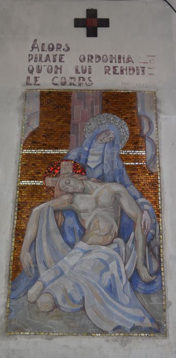mosaïque (chemin de croix), détail d’une station