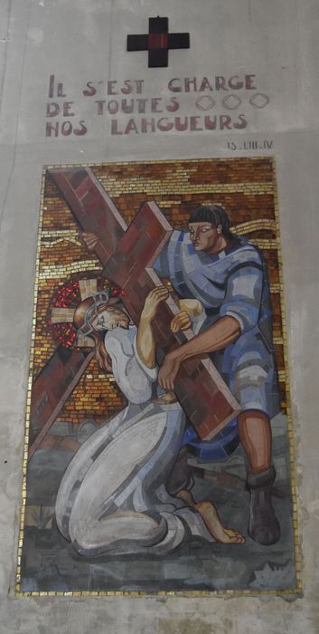 mosaïque (chemin de croix), détail d’une station