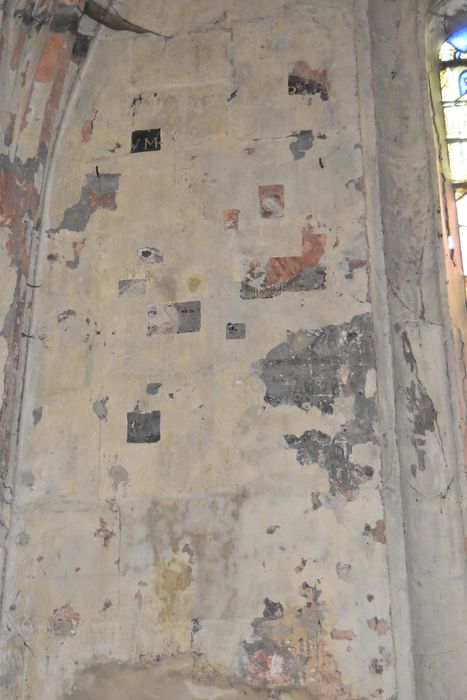 bas-côté ouest, peintures monumentales (fragments)