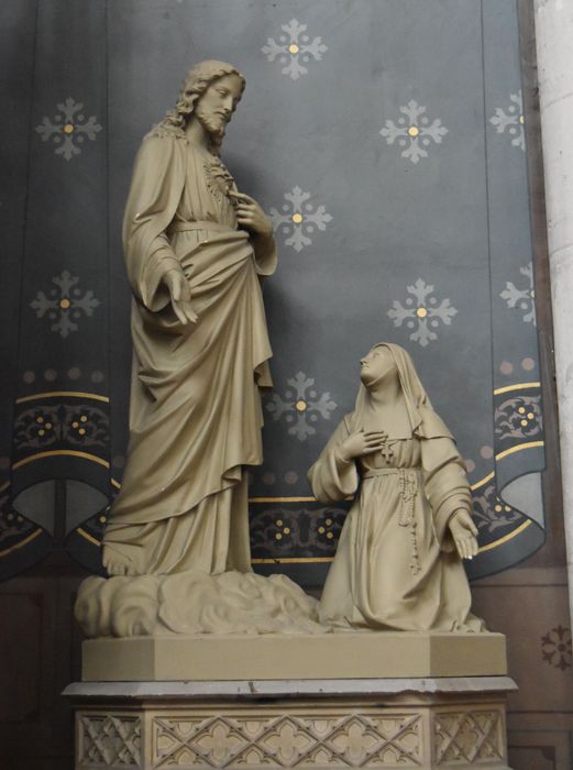 groupe sculpté : Adoration du Sacré-Coeur