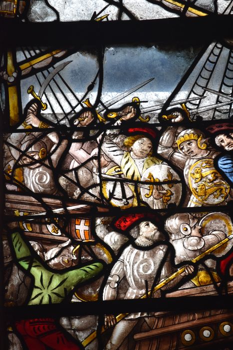 verrière figurée (baie 7), détail
