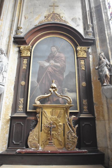 retable de la chapelle Saint-Jean-Baptiste, tabernacle, tableau : Saint Jean-Baptiste