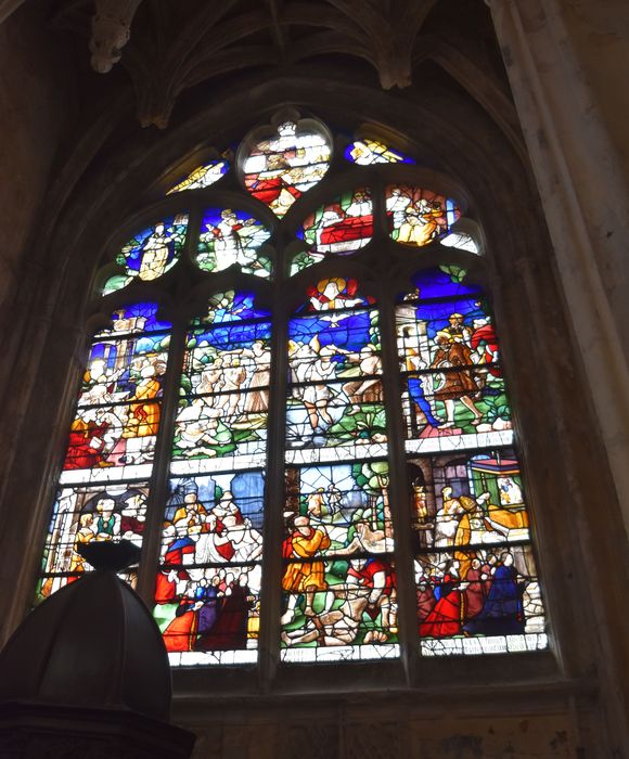 chapelle Saint Jean-Baptiste, verrière : Scènes de la vie de saint Jean-Baptiste