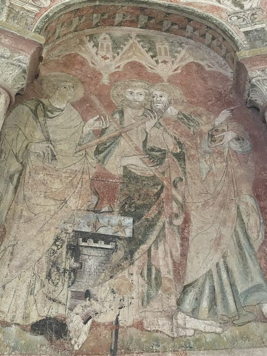 abside du choeur, peintures monumentales, vue partielle