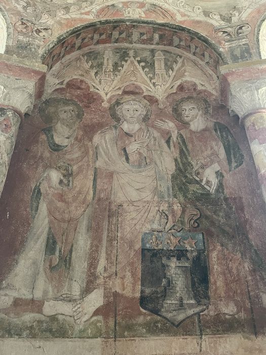 abside du choeur, peintures monumentales, vue partielle